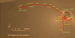 Marsruta rovera Opportunity po Marsu