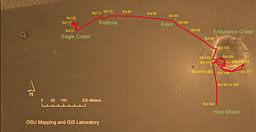 Marsruta rovera Opportunity po Marsu