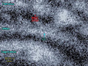 The location of the Rosette nebula