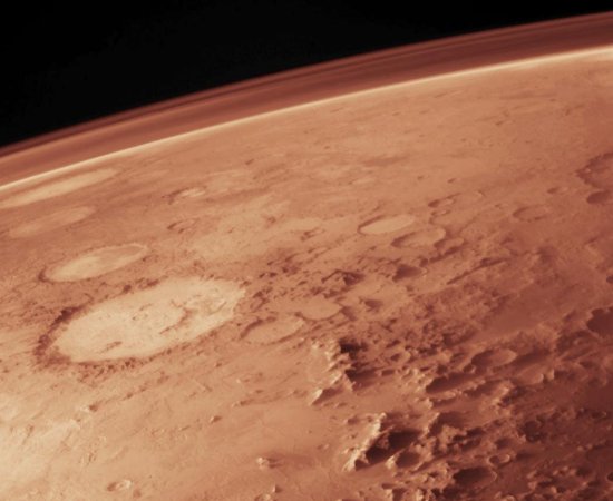 The thin atmosphere of Mars