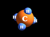 still taken from animation of spinning methane molecule